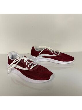 Athletic Works Womens Memory Foam Maroon Sneakers Size 9.5 Lightweight Lace-Up